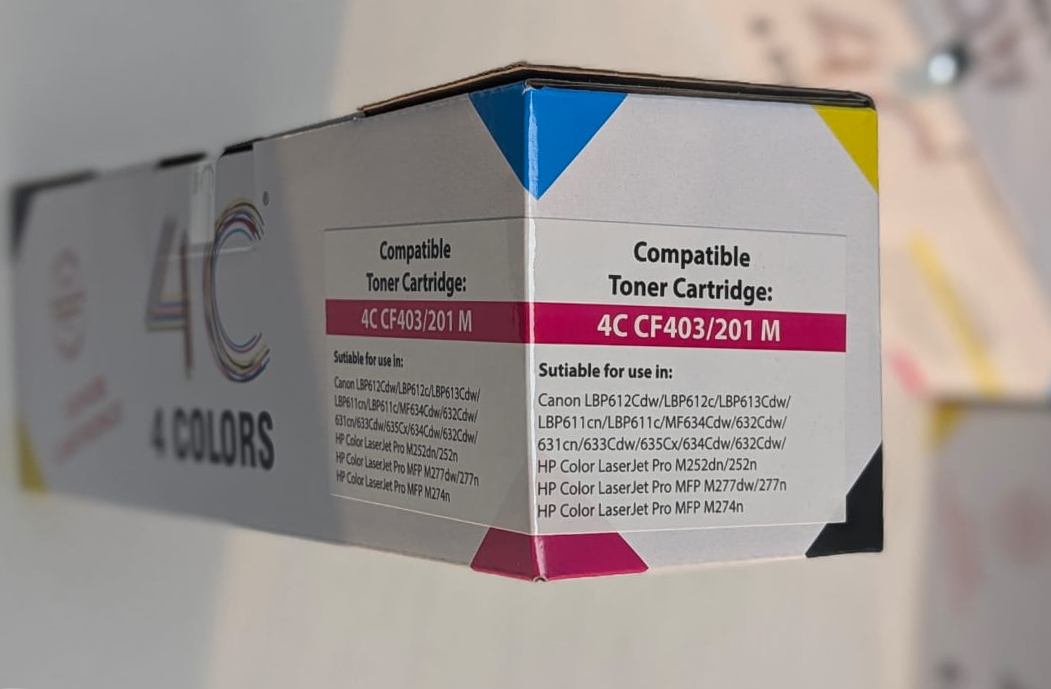 4C CF403A Magenta Toner Cartridge – High Yield, OEM Compatible, Genuine Replacement for Printers, High Yield, Vivid Color Output